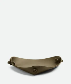 Bottega Veneta Leather Tray - M Mustard Online