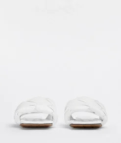 Bottega Veneta Lido Flat Sandal Optic white Outlet
