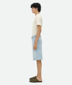 Bottega Veneta ed Denim Shorts Light bleach Online