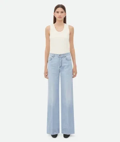 Bottega Veneta ed Wide Leg Denim Light bleach Best