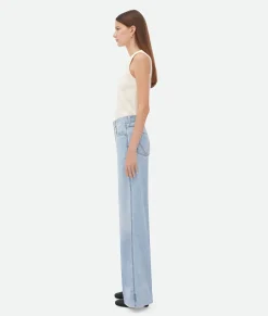 Bottega Veneta ed Wide Leg Denim Light bleach Best