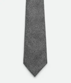 Bottega Veneta Light Wool Flannel Tie Grey melange