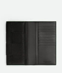 Bottega Veneta Long Cassette Wallet Black / Parakeet Discount