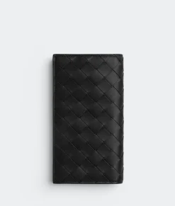 Bottega Veneta Long Intrecciato Wallet Black Clearance