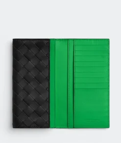 Bottega Veneta Long Intrecciato Wallet Black Clearance