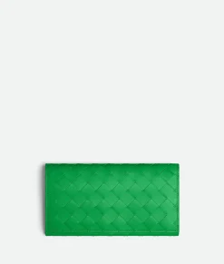 Bottega Veneta Long Wallet With Coin Purse Parakeet