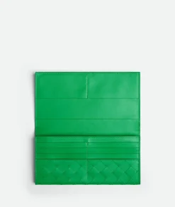 Bottega Veneta Long Wallet With Coin Purse Parakeet