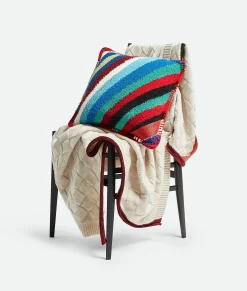 Bottega Veneta Loopy Stripe Knit Cushion Multicolor Hot