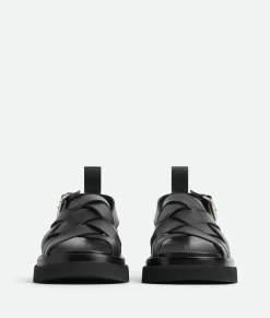 Bottega Veneta Lug Strap Sandal Black Sale