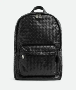 Bottega Veneta Medium Intrecciato Backpack Black Sale