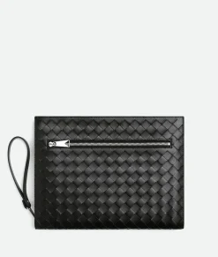 Bottega Veneta Medium Intrecciato Document Case Black Discount