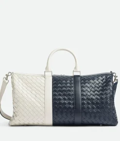 Bottega Veneta Medium Intrecciato Duffle Space / White Discount