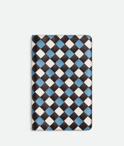 Bottega Veneta Medium Intrecciato Notebook Cover Fondant/windswept/white Discount