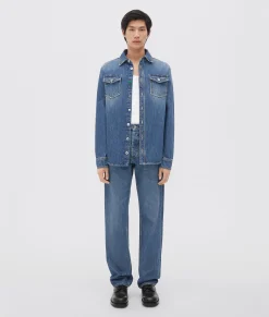 Bottega Veneta Medium Washed Denim Shirt Original medium wash indigo Outlet