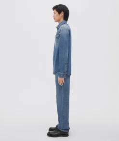 Bottega Veneta Medium Washed Denim Shirt Original medium wash indigo Outlet