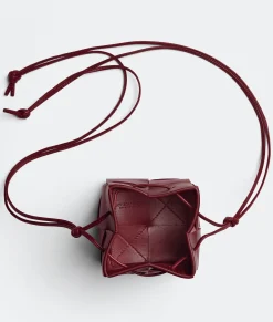 Bottega Veneta Mini Cassette Bucket Bag Bordeaux New