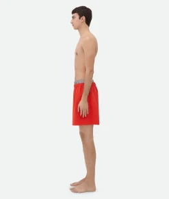 Bottega Veneta Nylon Swim Shorts Tulip Hot