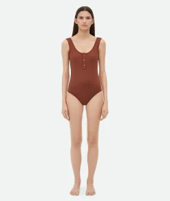 Bottega Veneta Nylon Swimsuit Pecan Online