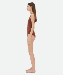 Bottega Veneta Nylon Swimsuit Pecan Online