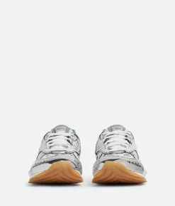Bottega Veneta Orbit Sneaker Silver / White / Optic white rubber Best