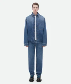 Bottega Veneta Padded Denim Jacket Mid blue Best