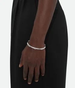Bottega Veneta Pen Cuff Bracelet Silver Clearance