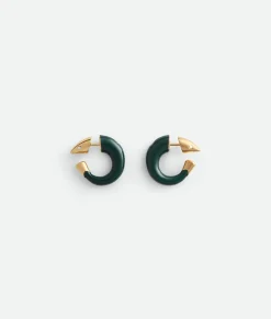 Bottega Veneta Sardine Earrings Dark green New