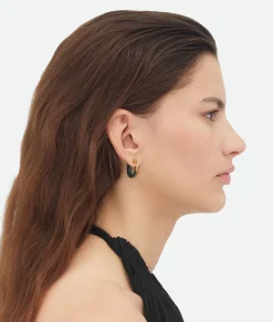 Bottega Veneta Sardine Earrings Dark green New