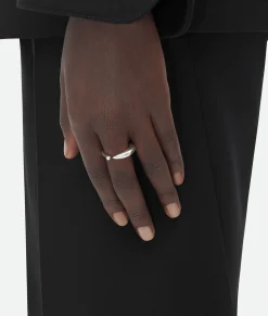 Bottega Veneta Sardine Ring Silver Clearance