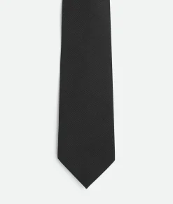 Bottega Veneta Silk Twill Tie Black