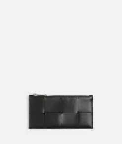 Bottega Veneta Slim Cassette Long Wallet Black New