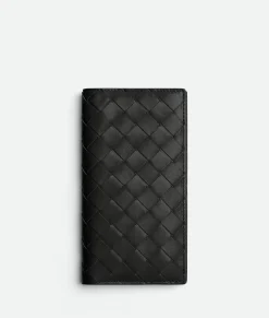Bottega Veneta Slim Intrecciato Long Wallet Nero Clearance