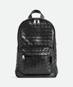 Bottega Veneta Small Intrecciato Backpack Black Clearance