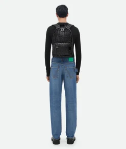 Bottega Veneta Small Intrecciato Backpack Black Clearance