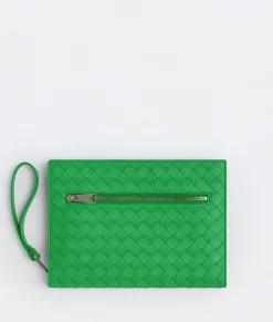 Bottega Veneta Small Intrecciato Document Case Parakeet Discount
