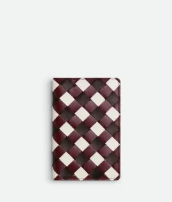 Bottega Veneta Small Intrecciato Notebook Cover Barolo/fondant/white Outlet