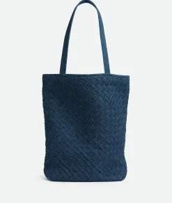 Bottega Veneta Small Intreccio Tote Bag Indigo Online