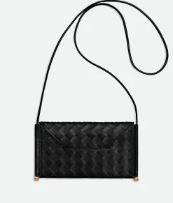 Bottega Veneta Solstice Horizontal Phone Pouch Black