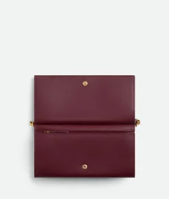 Bottega Veneta Solstice Large Flap Wallet Barolo Best