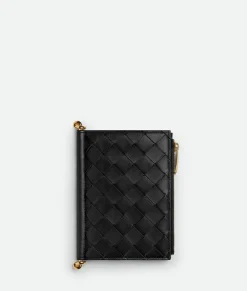 Bottega Veneta Solstice Medium Bi-Fold Wallet Black