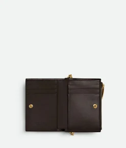 Bottega Veneta Solstice Small Bi-Fold Wallet Fondant New