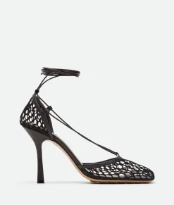 Bottega Veneta Stretch Lace-Up Sandal Black Discount