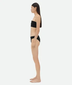 Bottega Veneta Stretch Nylon Bikini With Knot Ring Black Outlet