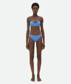 Bottega Veneta Stretch Nylon Bikini With Knot Ring Admiral Best