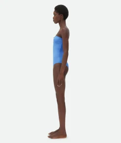 Bottega Veneta Stretch Nylon Swimsuit With Knot Ring Admiral Sale