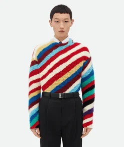 Bottega Veneta Striped Wool Jumper Multicolor New