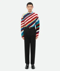 Bottega Veneta Striped Wool Jumper Multicolor New