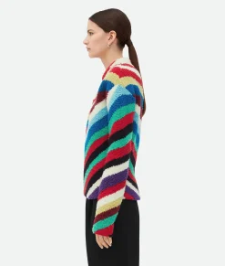 Bottega Veneta Striped Wool Jumper Multicolor Discount