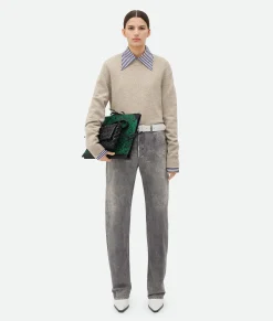 Bottega Veneta Student Folder Black/parakeet Outlet