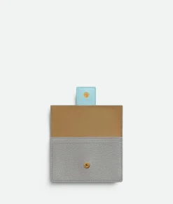 Bottega Veneta Tag Business Card Case Sterling/zenith/dark praline Online